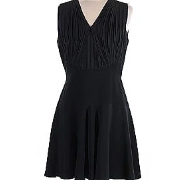 Victoria Victoria Beckham Pleated Top A-Line Elegant Black Sleeveless Dress S - Picture 10 of 13